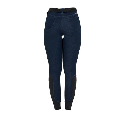 Pantalones de mujer de tela denim Equestro - Blue Denim