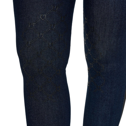 Pantalones de mujer de tela denim Equestro - Blue Denim