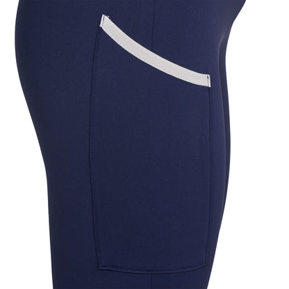 Leggings de mujer bicolor con full grip Equestro - Navy Blazer (18-3923)/Antique White