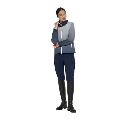 Chaqueta impermeable de mujer Equestro - Navy Blazer(19-3923)/Harbor Mist(14-4202)/Antique White