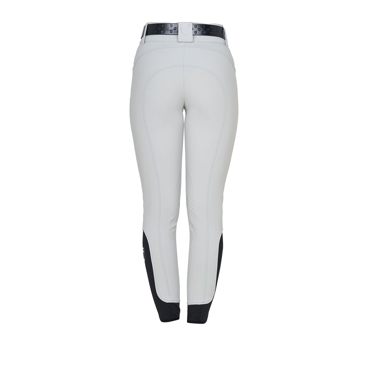 Pantalones de mujer de tiro alto con logo en strass Equestro - Harbor Mist