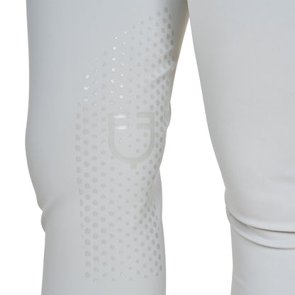 Pantalones de mujer de tiro alto con logo en strass Equestro - Harbor Mist