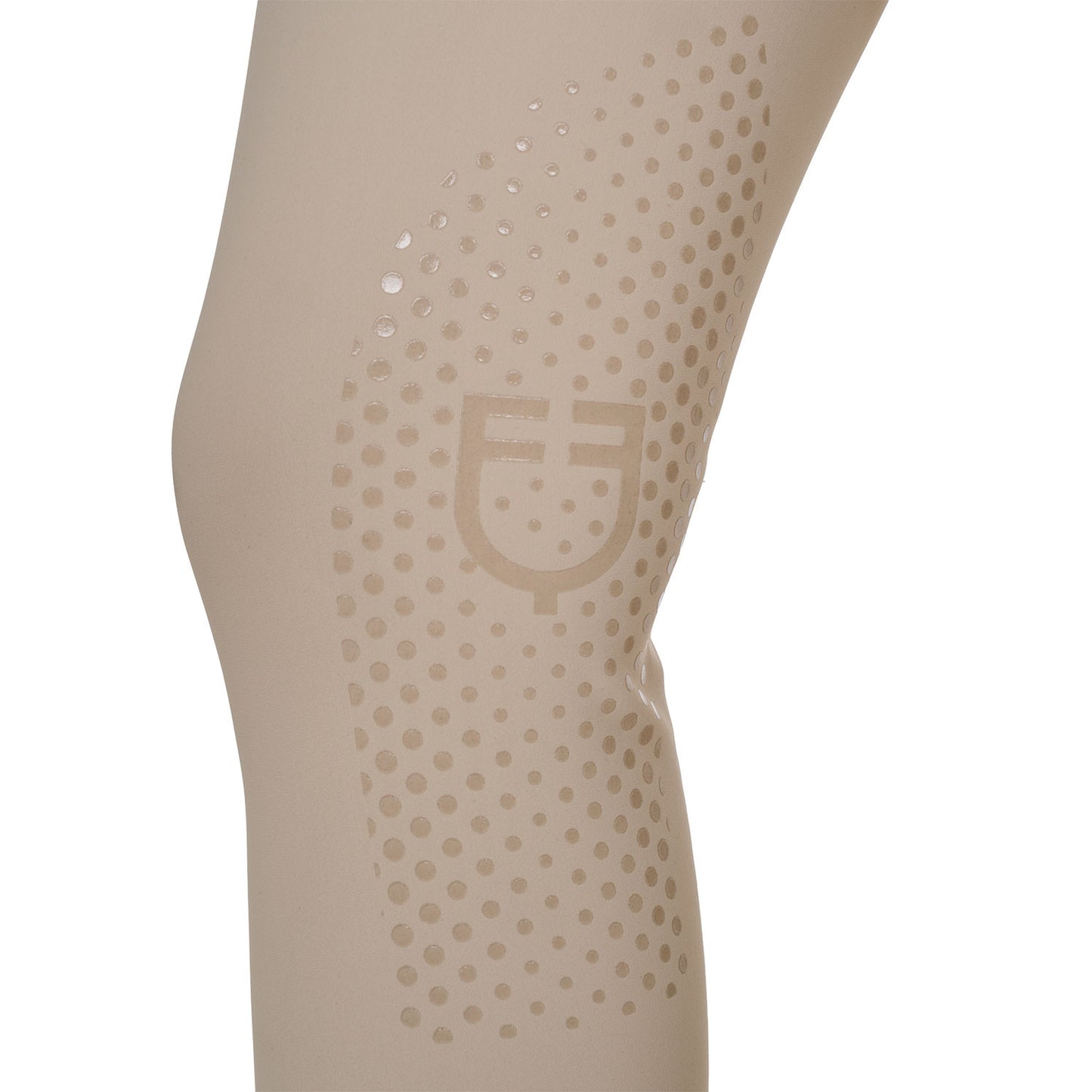 Pantalones de mujer de tiro alto con logo en strass Equestro - Oxford Tan