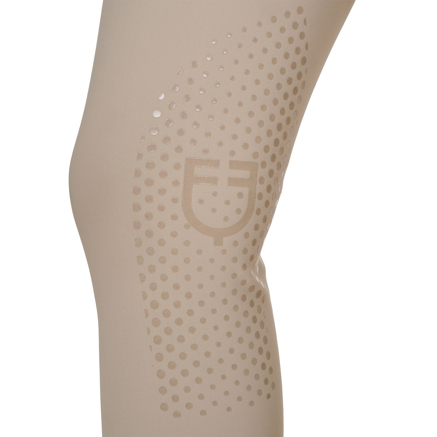 Pantalones de mujer de tiro alto con logo en strass Equestro - Oxford Tan
