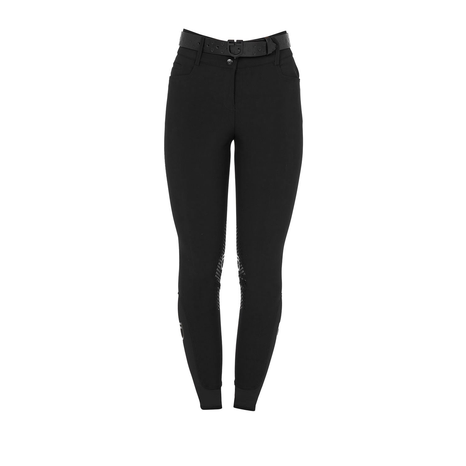 Pantalones de mujer de tiro alto con logo en strass Equestro