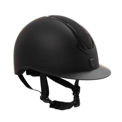 Casco de Mujer Azael Stone visera ancha y strass homologación EN 1384-2023 Equestro