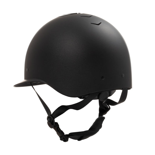 Casco de Mujer Azael Stone visera ancha y strass homologación EN 1384-2023 Equestro - Black/Black