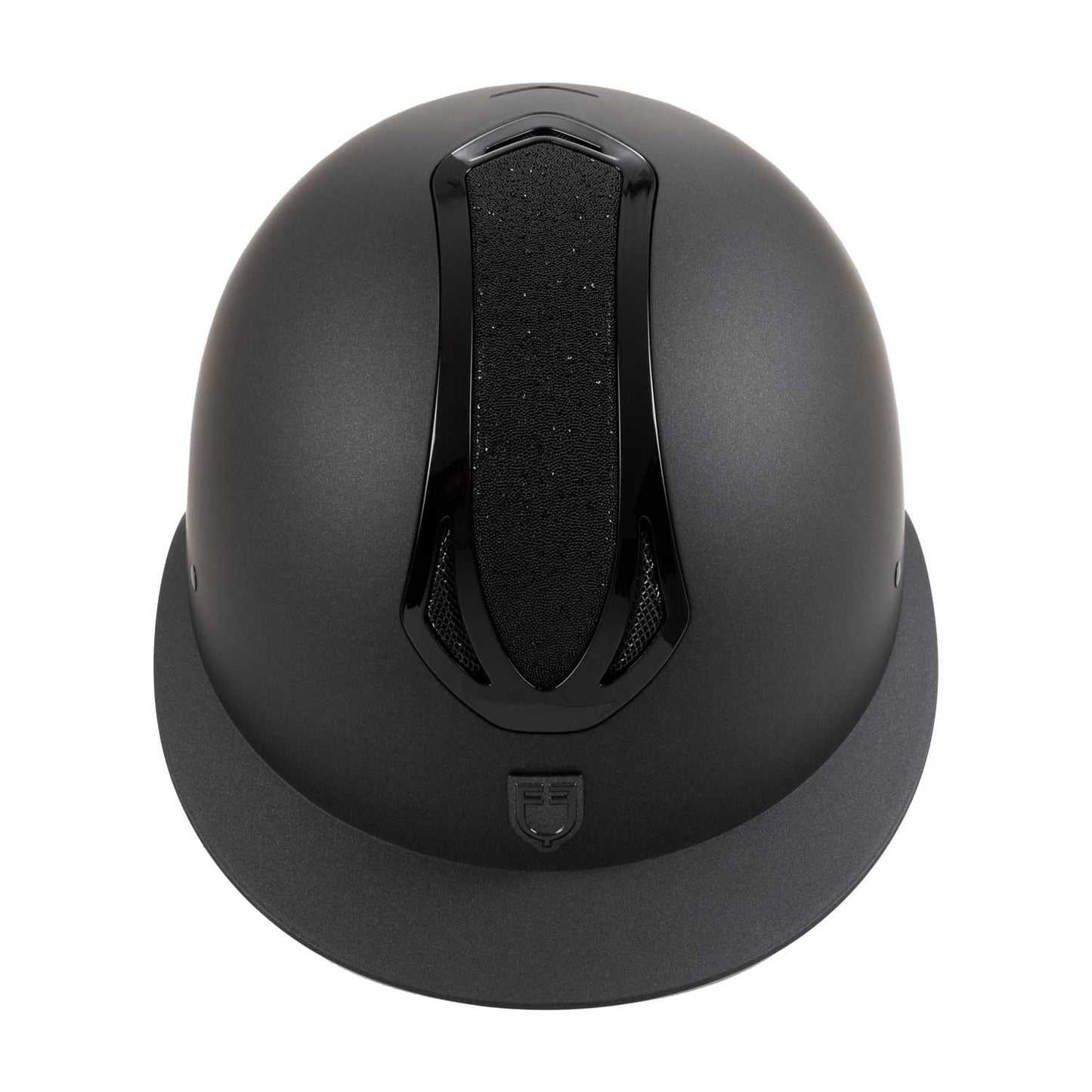 Casco de Mujer Azael Stone visera ancha y strass homologación EN 1384-2023 Equestro - Black/Black