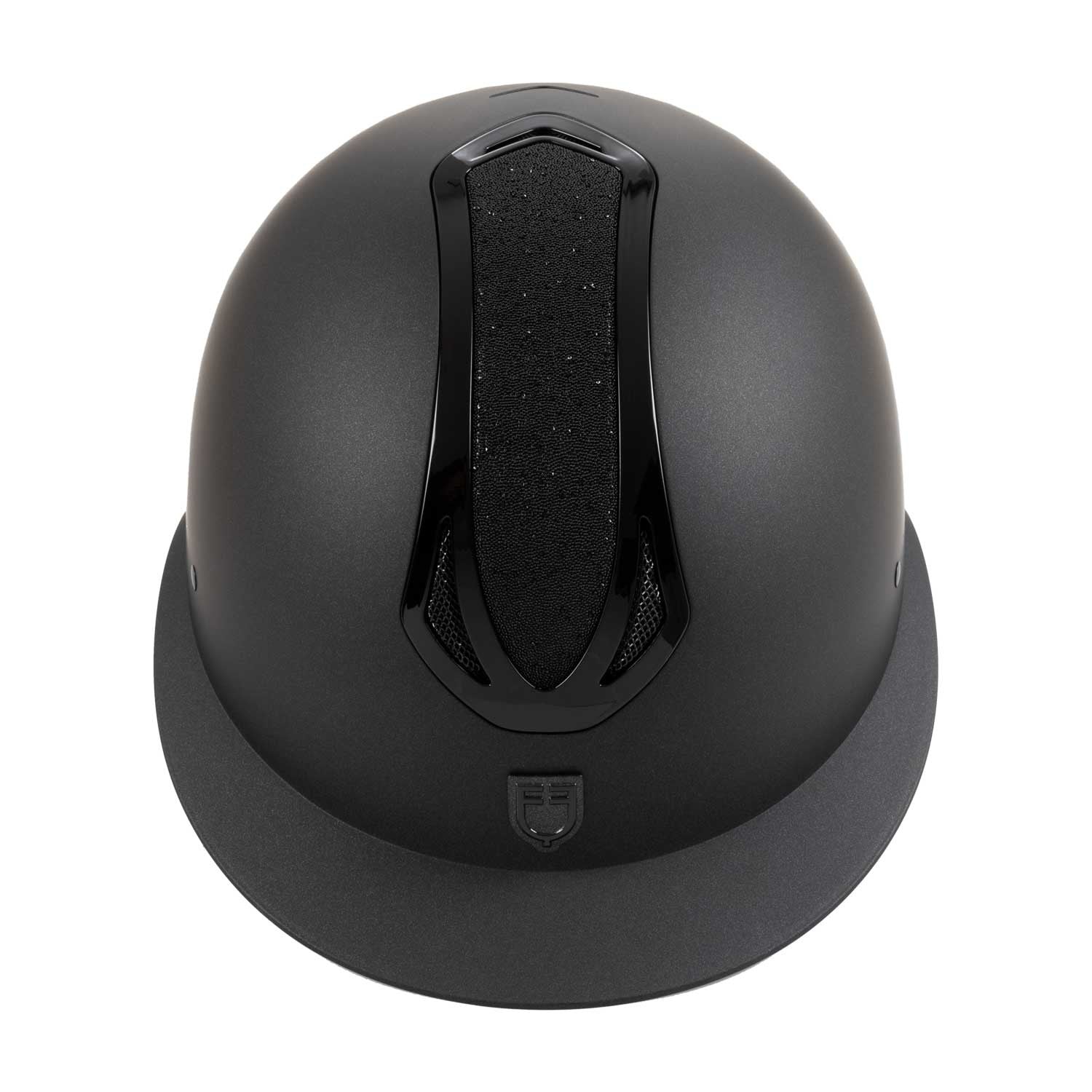 Casco de Mujer Azael Stone visera ancha y strass homologación EN 1384-2023 Equestro - Black/Black