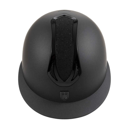 Casco de Mujer Azael Stone visera ancha y strass homologación EN 1384-2023 Equestro - Black/Black