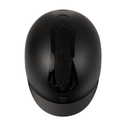 Casco mujer Azael Stone visera estrecha homologación EN 1384-2023 Equestro - Black/Black Shiny