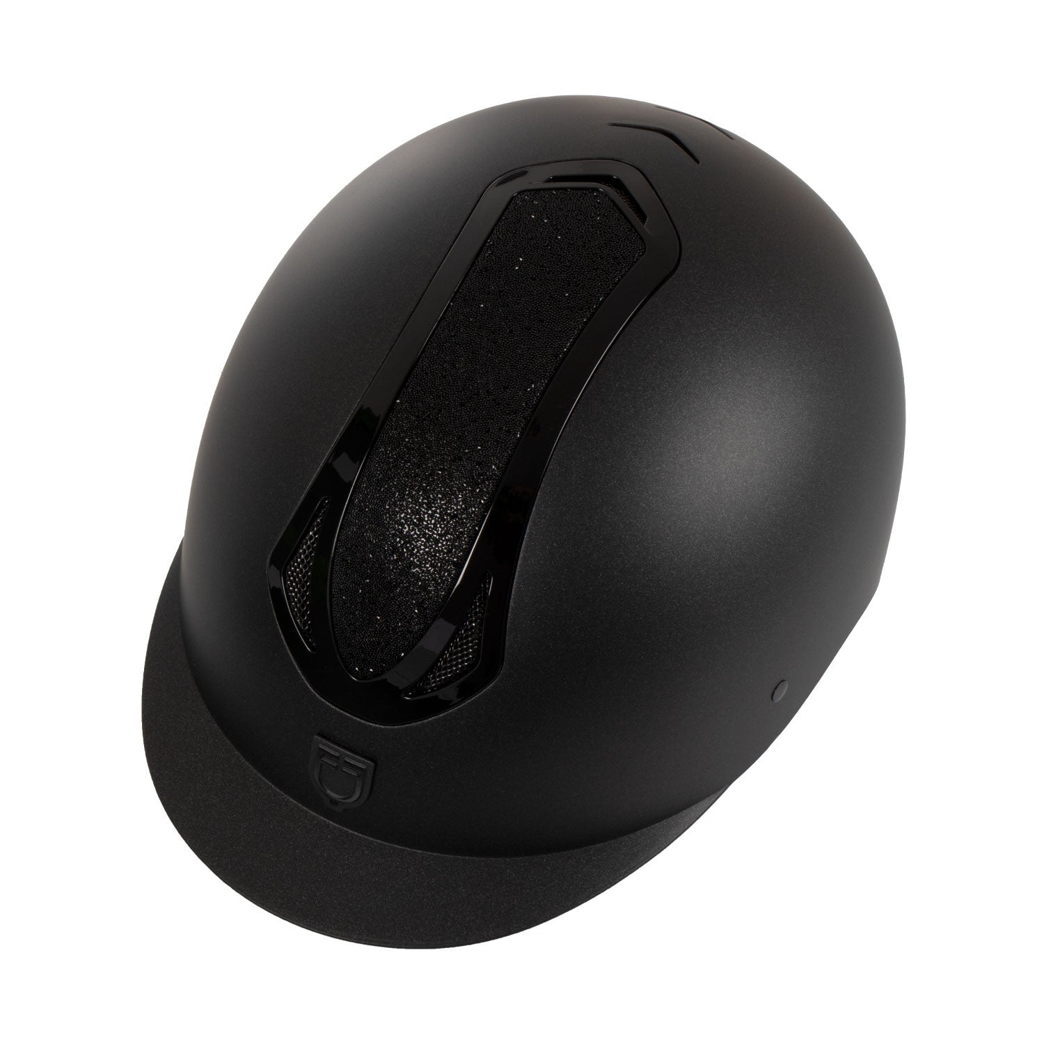 Casco mujer Azael Stone visera estrecha homologación EN 1384-2023 Equestro - Black/Black Shiny