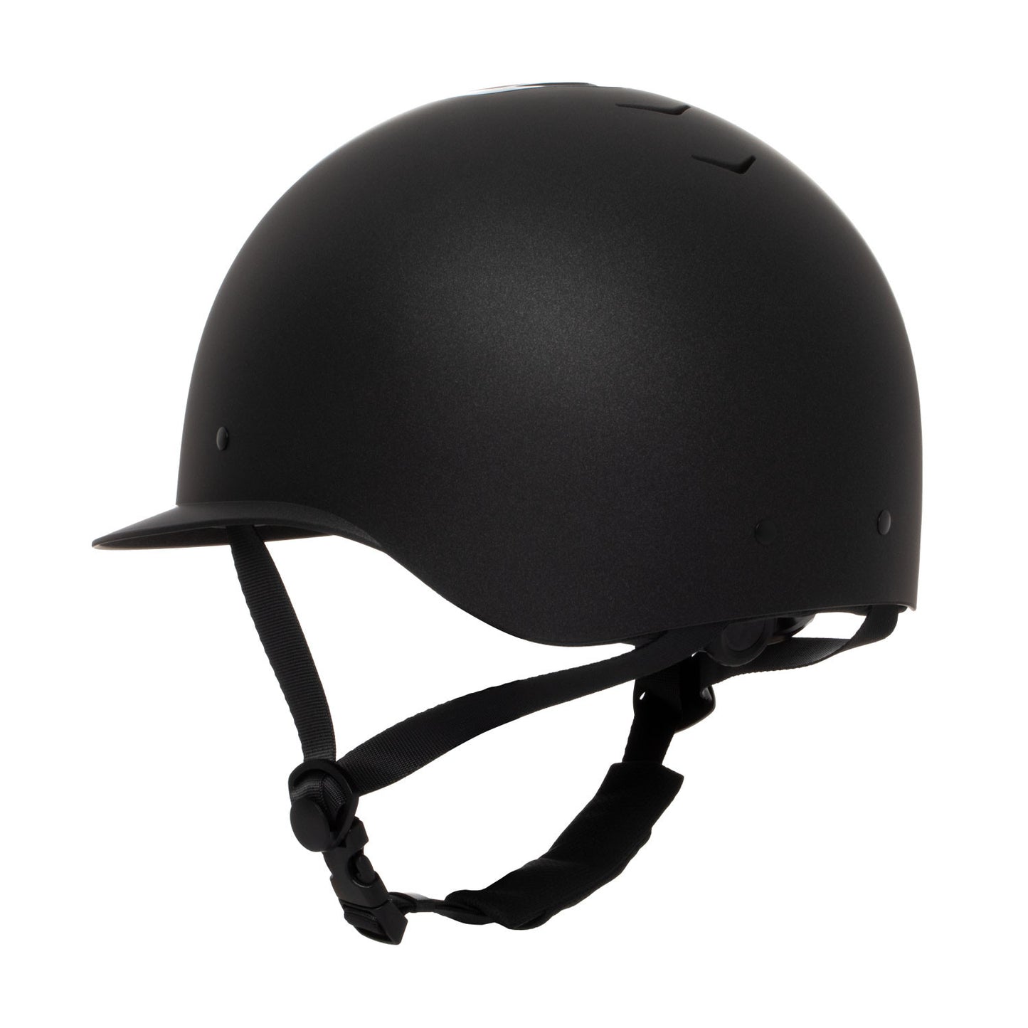 Casco de mujer con visera ancha homologación EN 1384-2023 Equestro - Black/Black Shiny