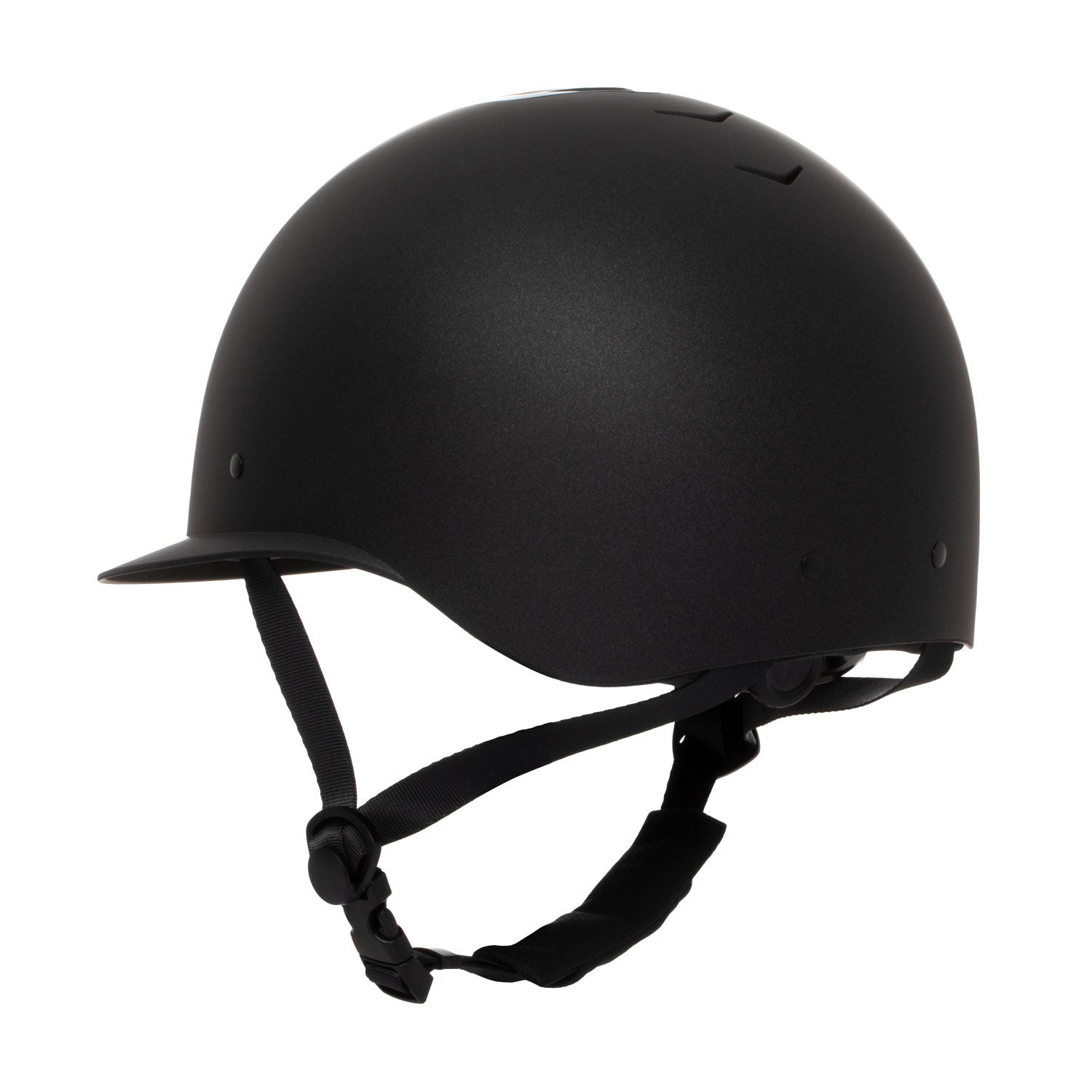 Casco de mujer con visera ancha homologación EN 1384-2023 Equestro - Black/Black Shiny