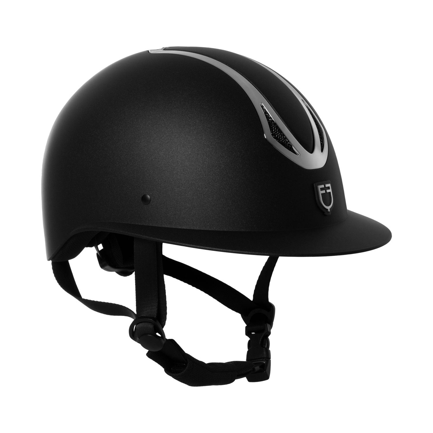 Casco de mujer con visera ancha homologación EN 1384-2023 Equestro - Black/Gunmetal