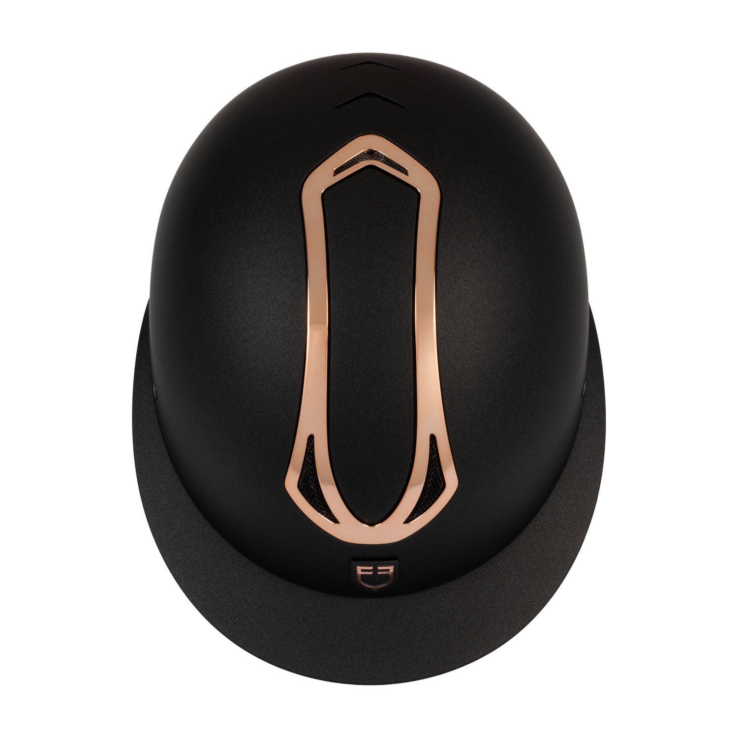 Casco de mujer con visera ancha homologación EN 1384-2023 Equestro - Black/Rose Gold