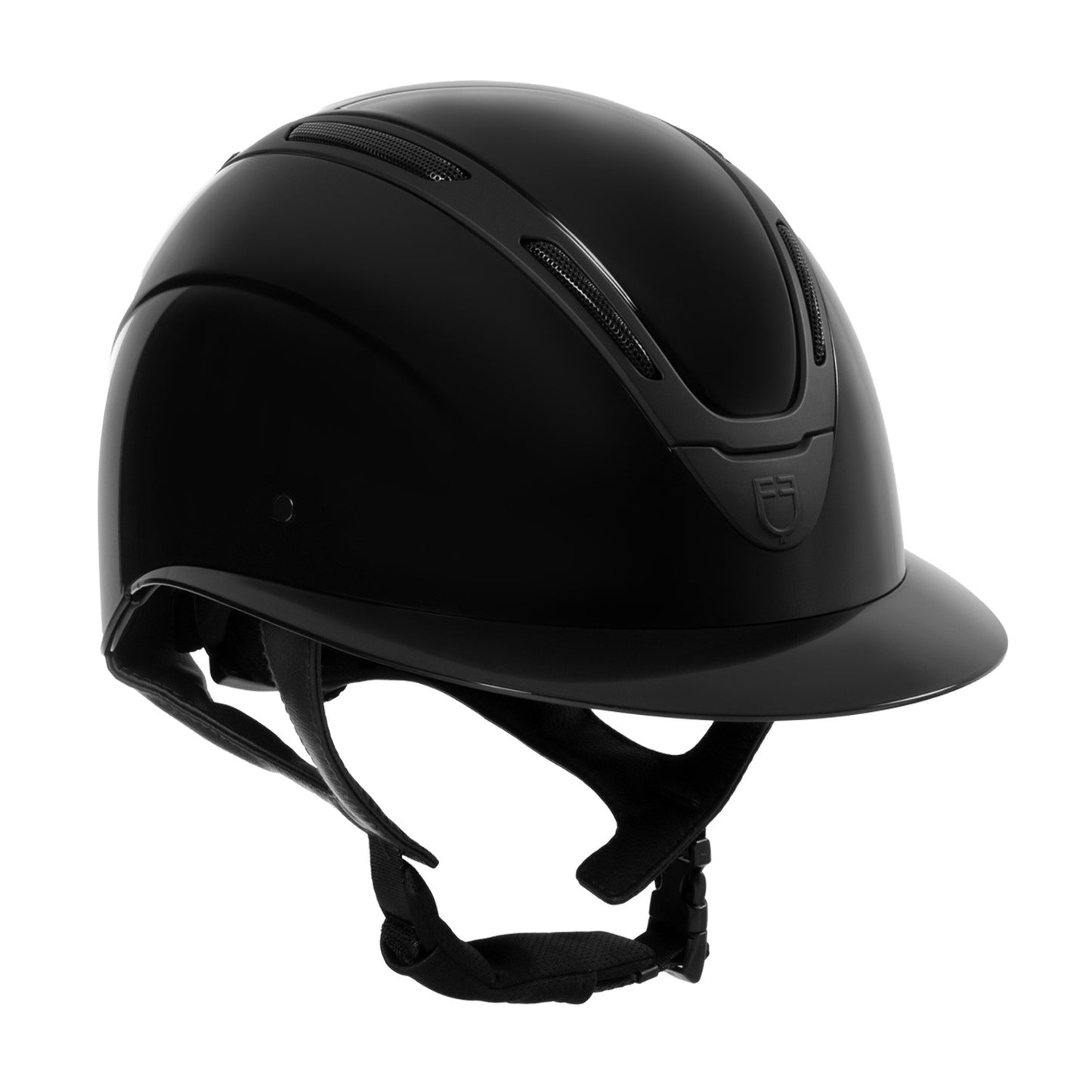 Casco Apocalypse para mujer con carcasa brillante Equestro - Black/Black
