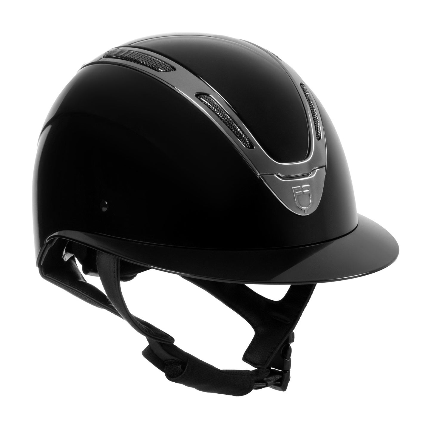 Casco Apocalypse para mujer con carcasa brillante Equestro - Black/Gunmetal