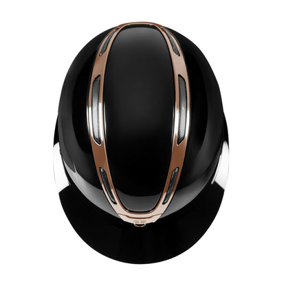 Casco Apocalypse para mujer con carcasa brillante Equestro - Black/Rose Gold