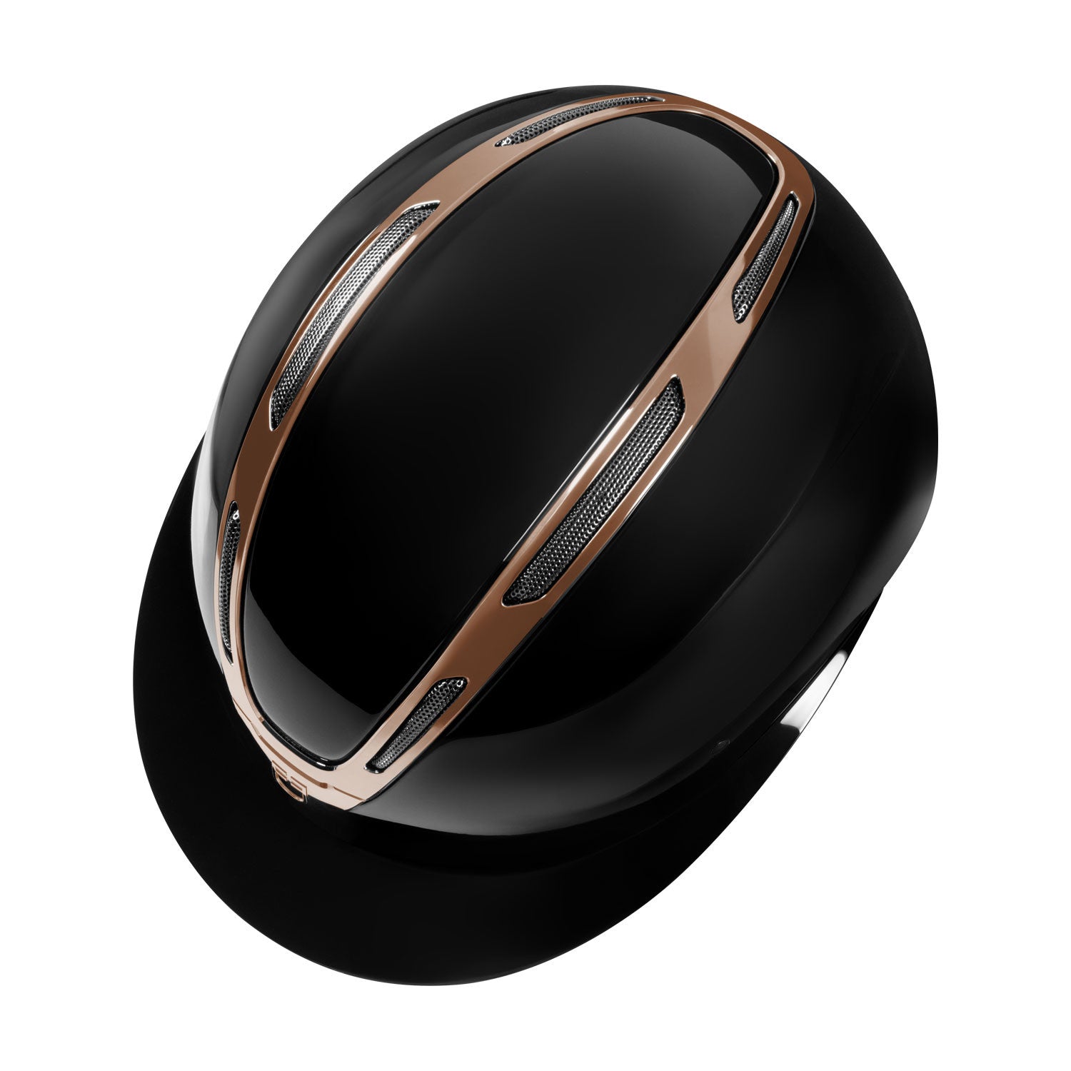 Casco Apocalypse para mujer con carcasa brillante Equestro - Black/Rose Gold