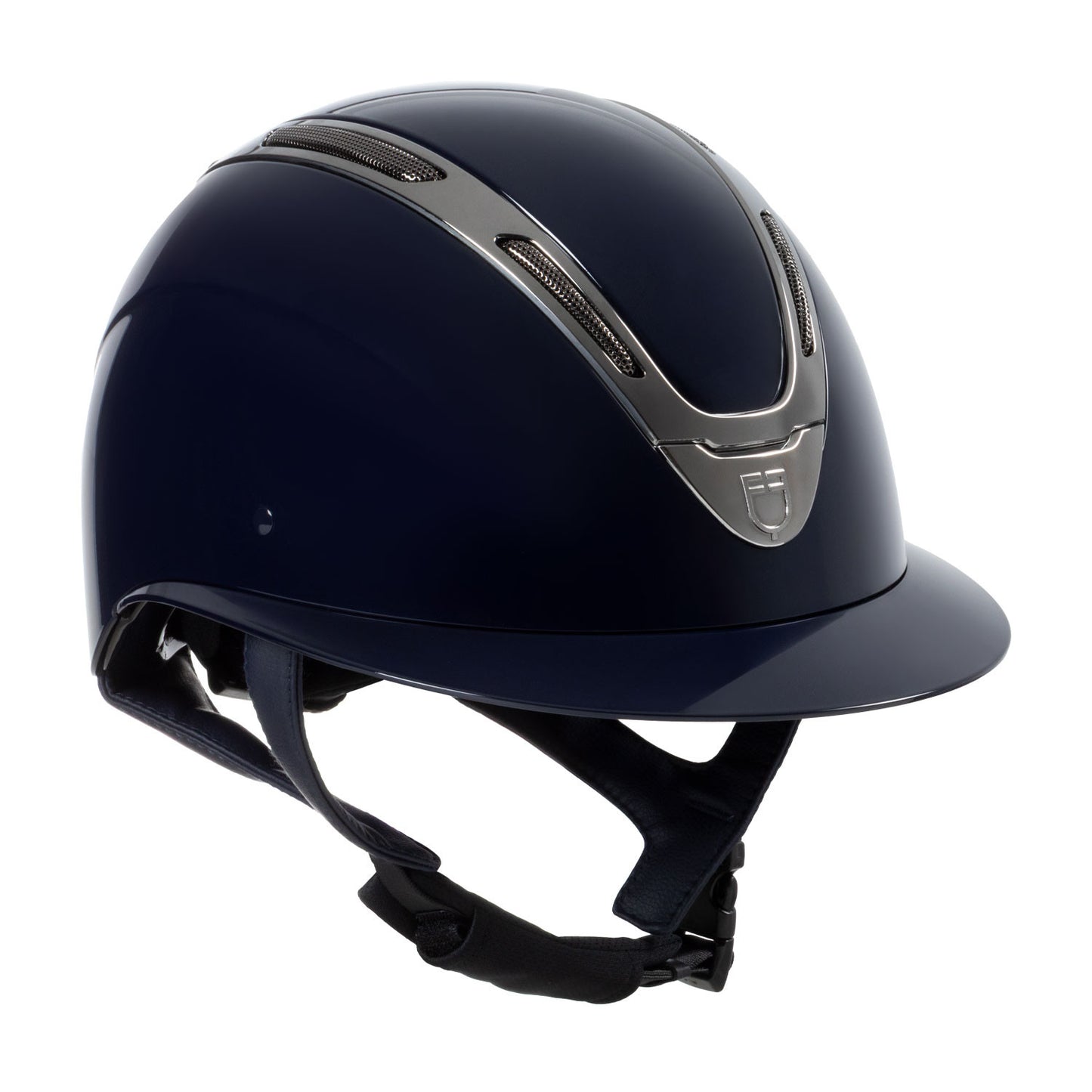 Casco Apocalypse para mujer con carcasa brillante Equestro - Navy/Gunmetal