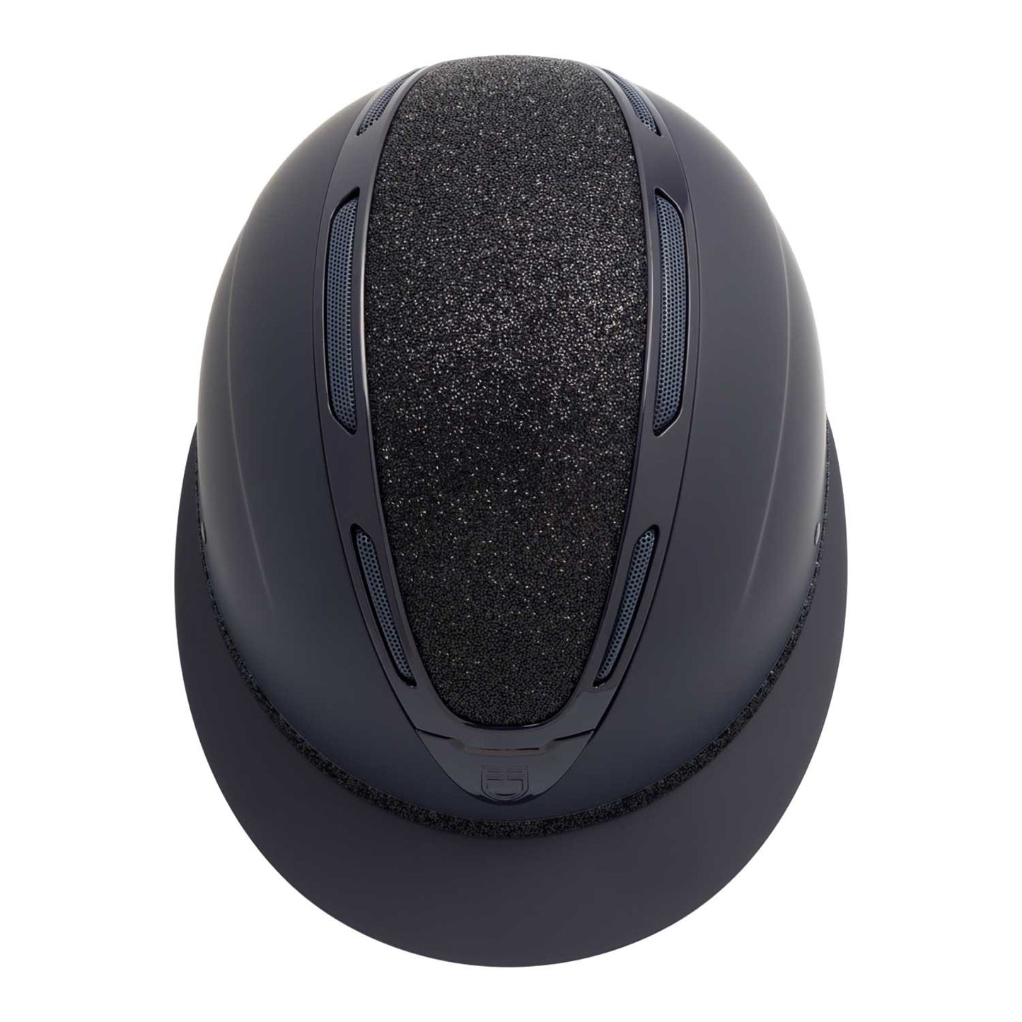 Casco Apocalypse para mujer con diamantes y calota mate Equestro - Navy/Navy