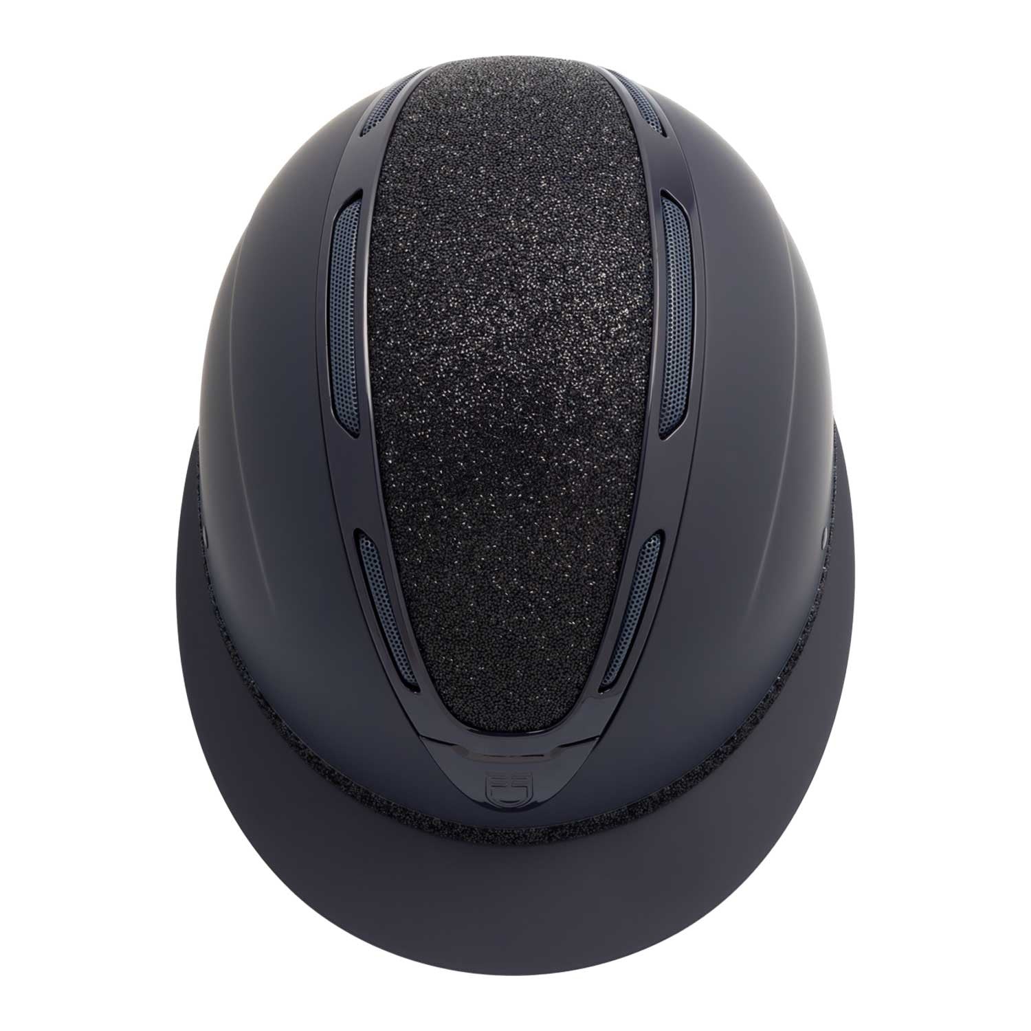 Casco Apocalypse para mujer con diamantes y calota mate Equestro - Navy/Navy
