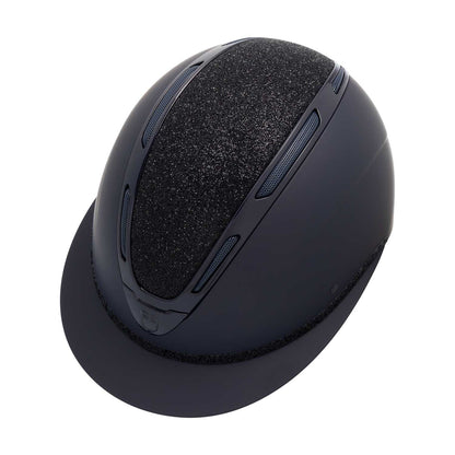 Casco Apocalypse para mujer con diamantes y calota mate Equestro - Navy/Navy