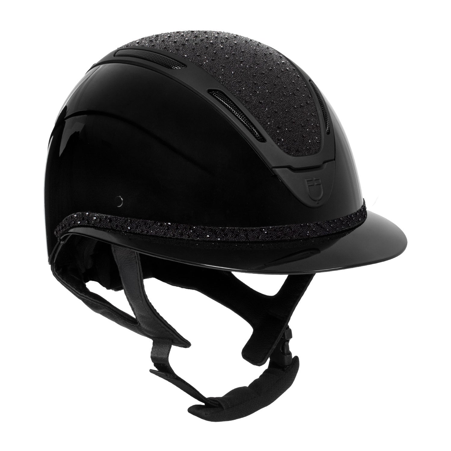 Casco Apocalypse para mujeres con diamantes y carcasa brillante Equestro