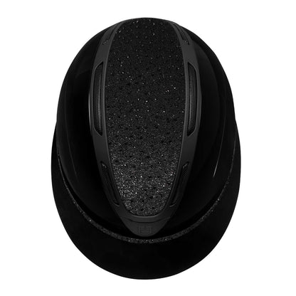 Casco Apocalypse para mujeres con diamantes y carcasa brillante Equestro - Black/Black