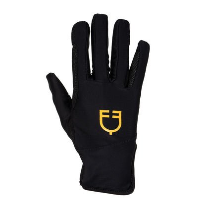 Guantes de mujer en tejido especial de elastano con logo Equestro