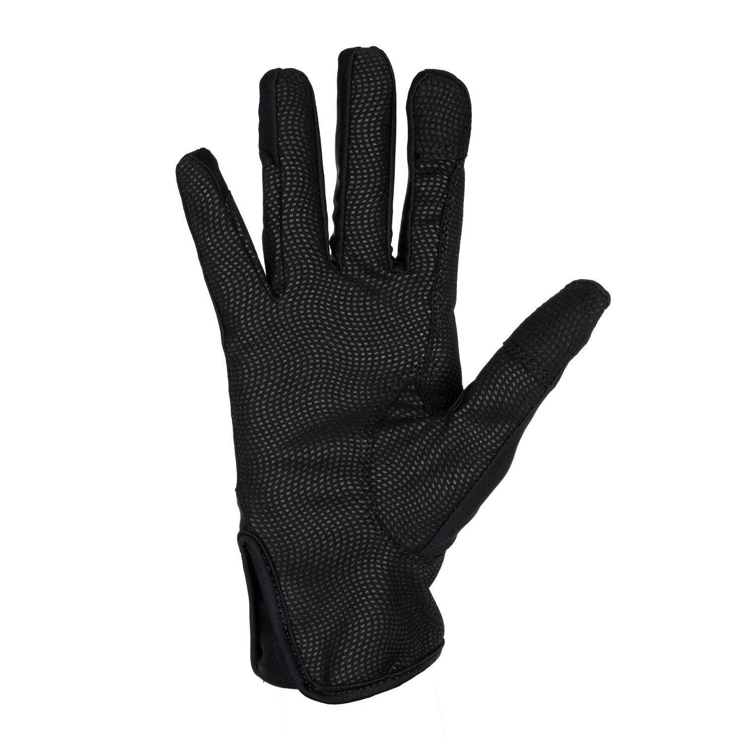 Guantes de mujer en tejido especial de elastano con logo Equestro - Black/Black