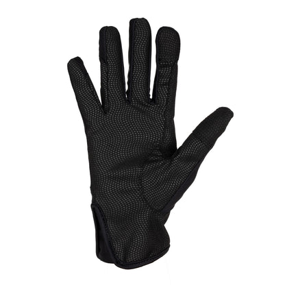 Guantes de mujer en tejido especial de elastano con logo Equestro - Black/Black
