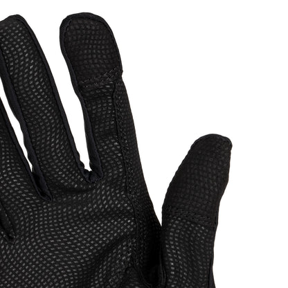 Guantes de mujer en tejido especial de elastano con logo Equestro - Black/Black