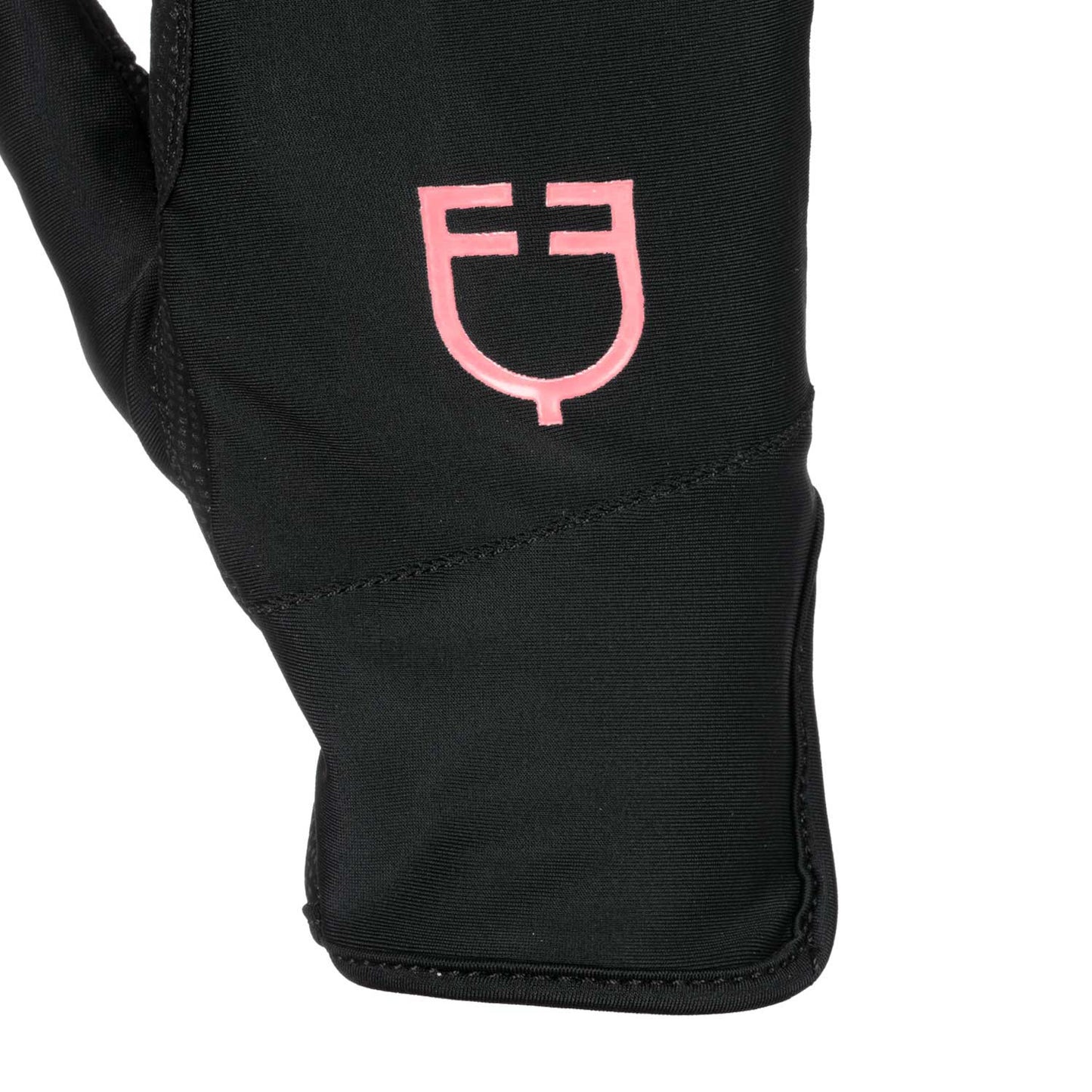 Guantes de mujer en tejido especial de elastano con logo Equestro - Black/Desert Flower