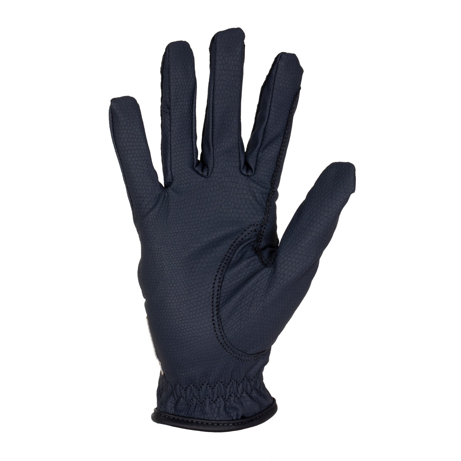 Guantes de mujer en suave tejido técnico con logo de purpurina Equestro - Azul marino