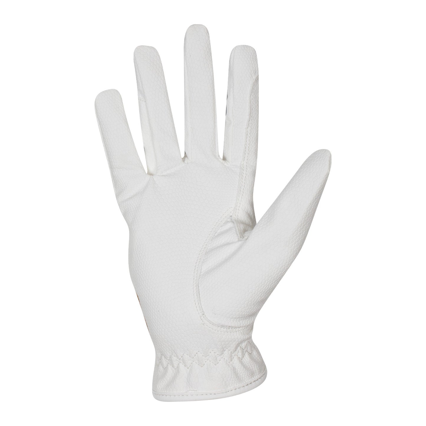 Guantes de mujer en suave tejido técnico con logo de purpurina Equestro - Blanco