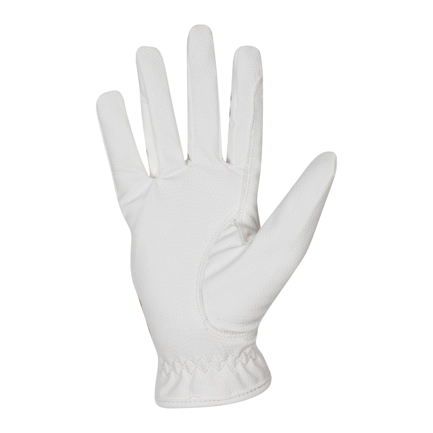 Guantes de mujer en suave tejido técnico con logo de purpurina Equestro - Blanco