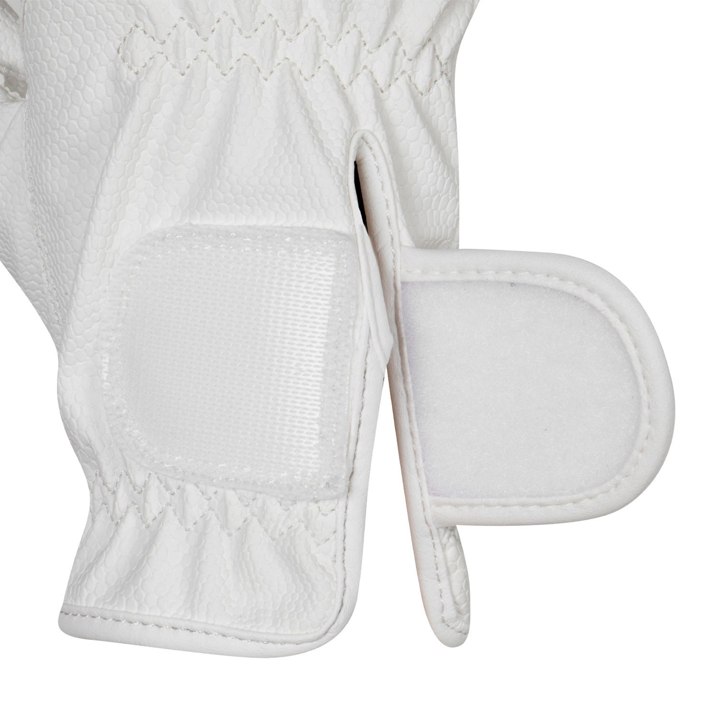 Guantes de mujer en suave tejido técnico con logo de purpurina Equestro - Blanco