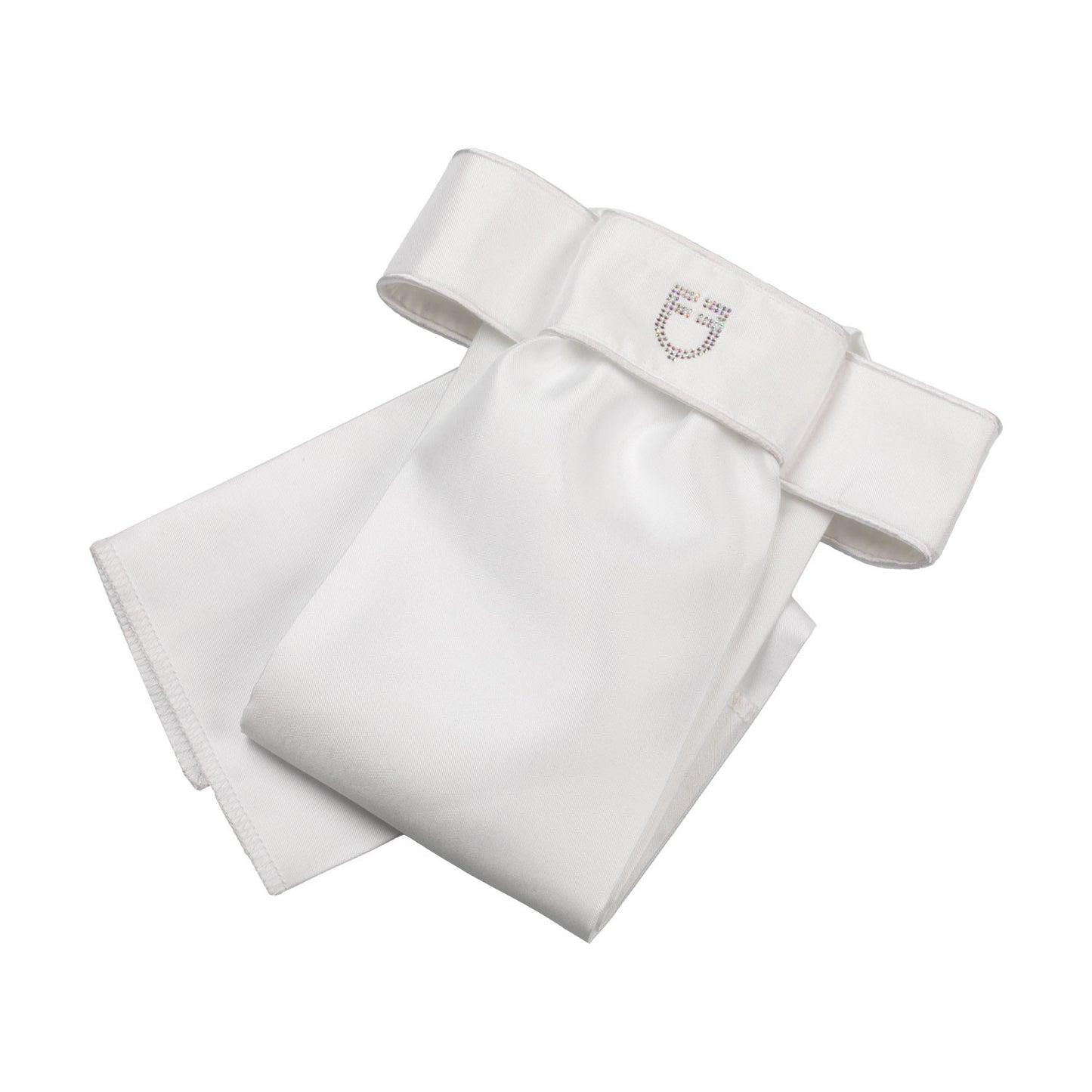 Plastrón de doma logo strass Equestro - White/White