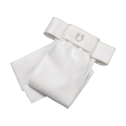 Plastrón de doma logo strass Equestro - White/White