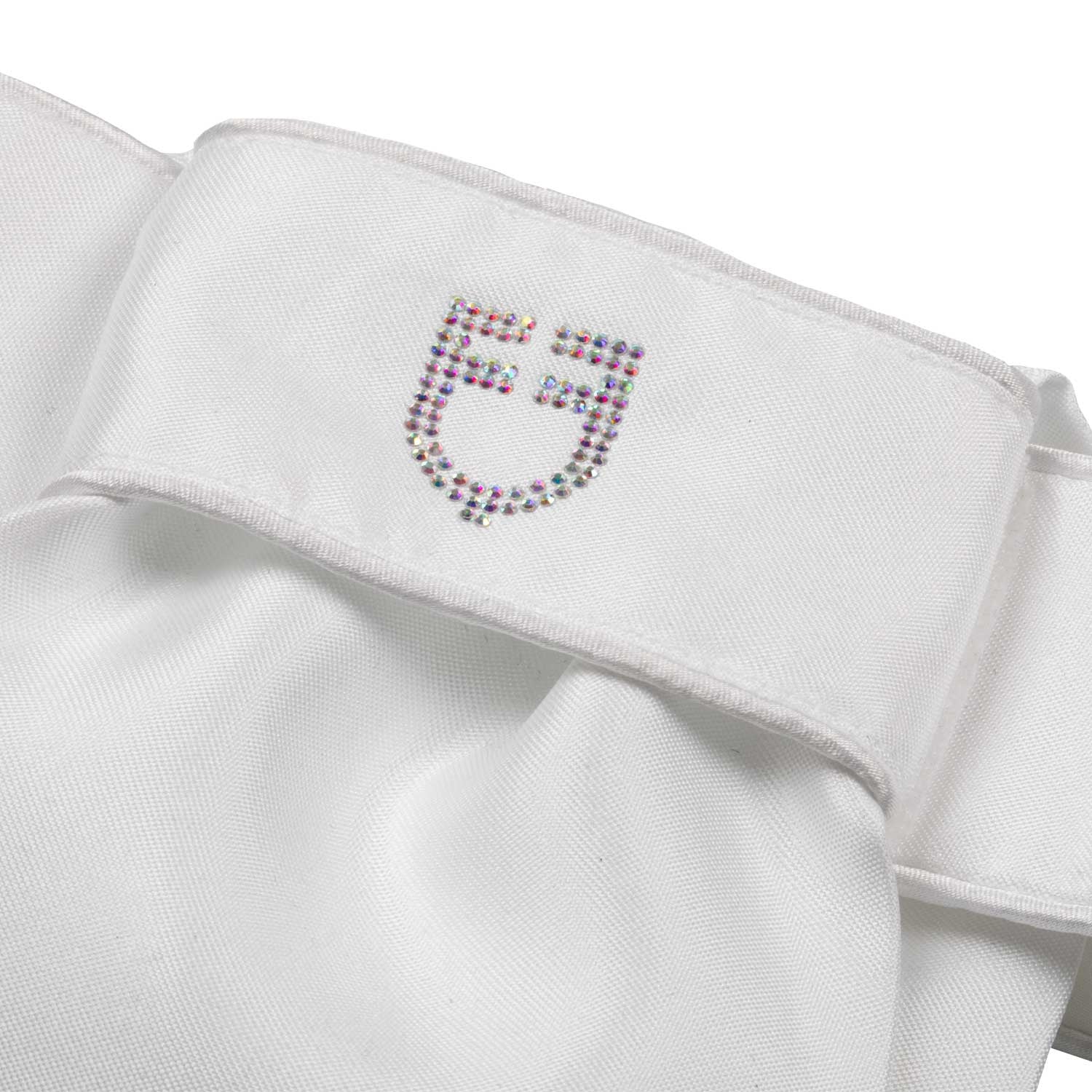 Plastrón de doma logo strass Equestro - White/White