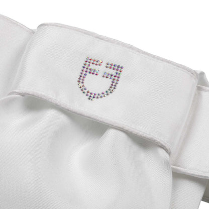 Plastrón de doma logo strass Equestro - White/White
