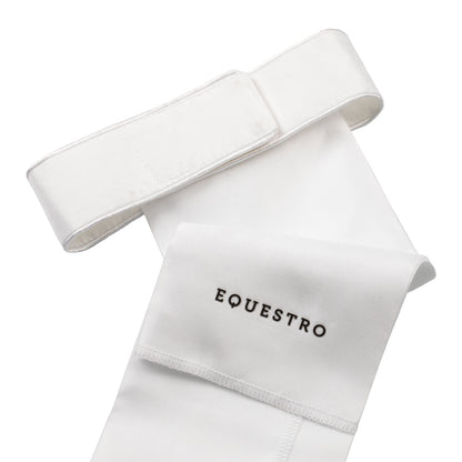 Plastrón de doma logo strass Equestro - White/White