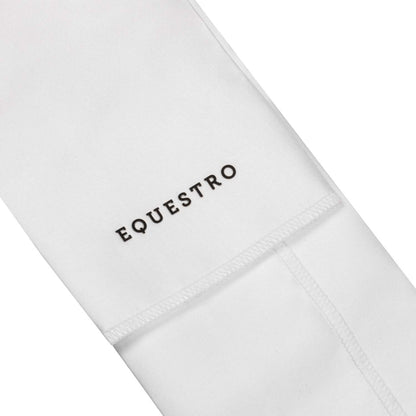Plastrón de doma logo strass Equestro - White/White