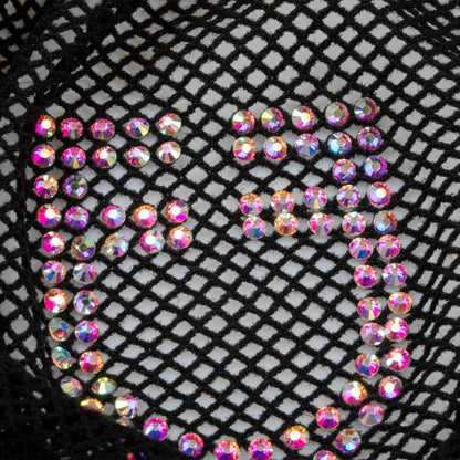 Redecilla para el cabello con strass Equestro - Negro