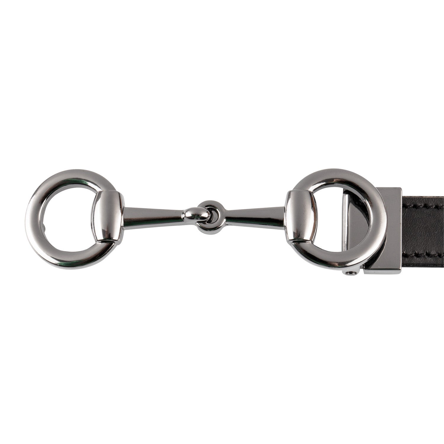 Cinturón de mujer con clincher y hebilla filete Equestro - Black/Black