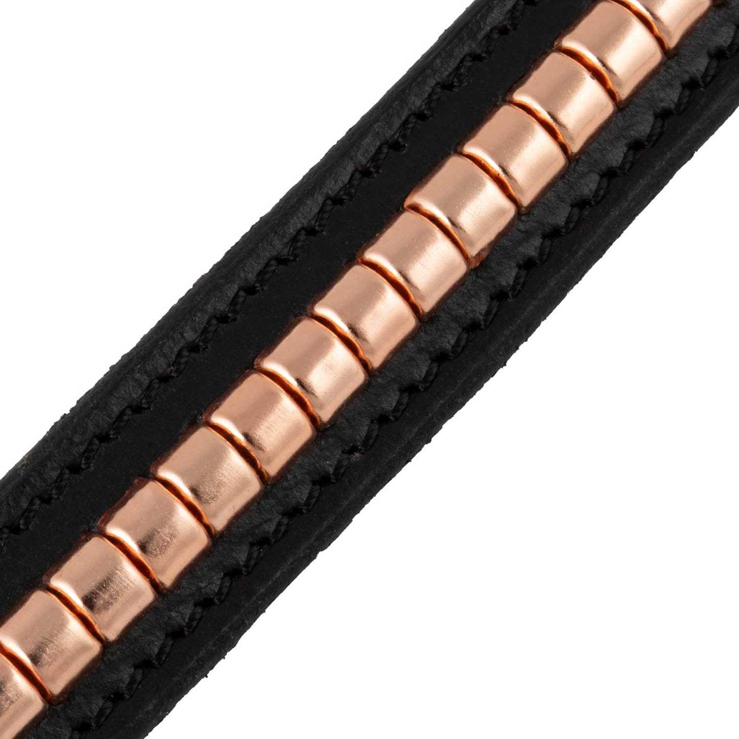 Cinturón de mujer con clincher y hebilla filete Equestro - Black/Rose Gold