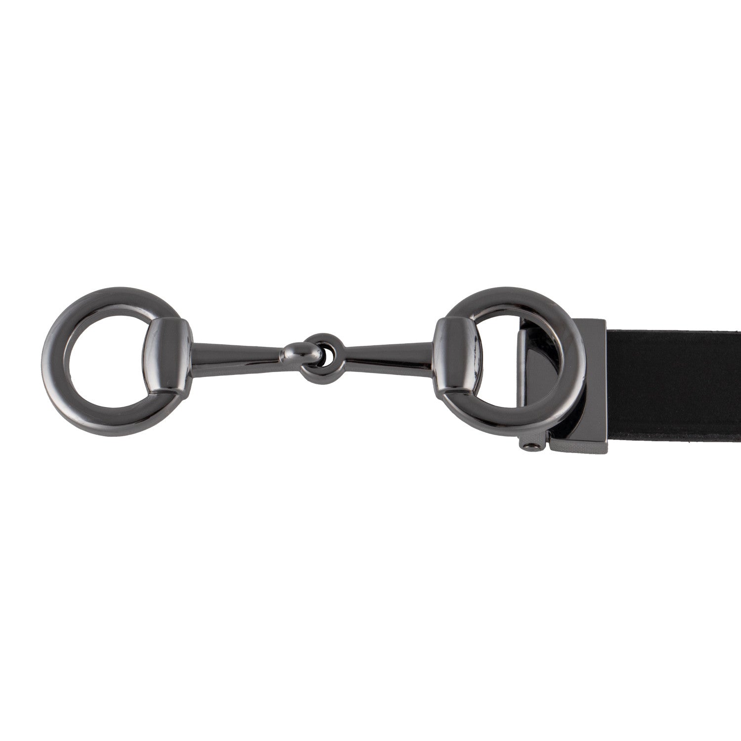 Cinturón de mujer con hebilla de filete Equestro - Black/Black