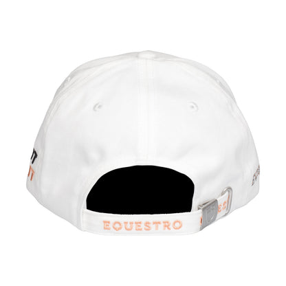 Gorra de béisbol para mujer con logo de pedrería Equestro - Blanco